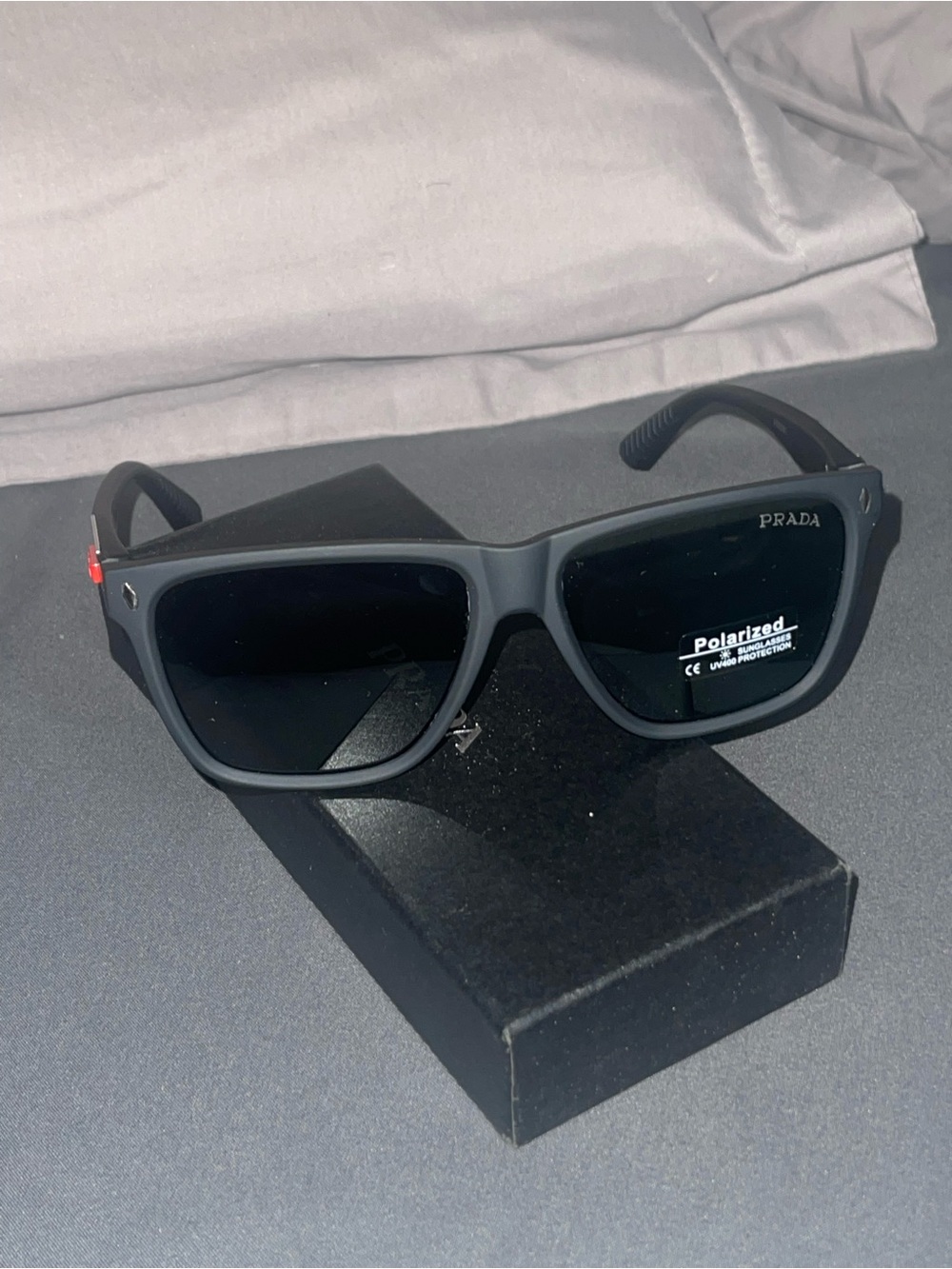 Prada Matte Black Polarized Sunglasses